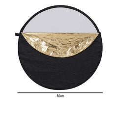 SYGA Round Shape 5-in-1 Collapsible Multi-Disc Light Reflector with Bag - Translucent, Silver, Gold, White and Black(80cm)