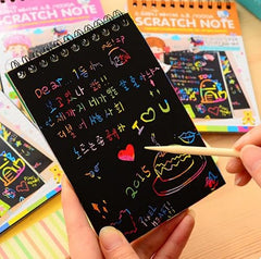 GLUN® Pack of 12 Children's Cartoon Water Magic Painting Book with Water-Based Marker, Different Magical Scenes