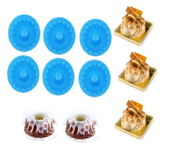 SYGA Set of 6 Spiral Shape Silicone Muffin Cups Handmade Soap Molds Biscuit Chocolate Ice Mould(Random Color)