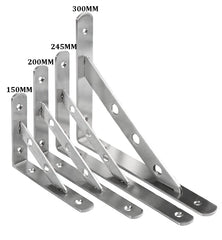 SYGA Stainless Steel Solid Thickened Triangular Bracket Wall-Mounted Rack Partition Support Layer Plate Support Bracket(150MM-LONG)