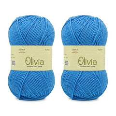 Ganga Acrowools Acrylic Olivia,Double Knit Yarn. Hand Knitting&Crochet Yarn. Oekotex Class 1 Certified. Pack of 2 Balls-100Gms Each. Shade No-Olv012, Maroon