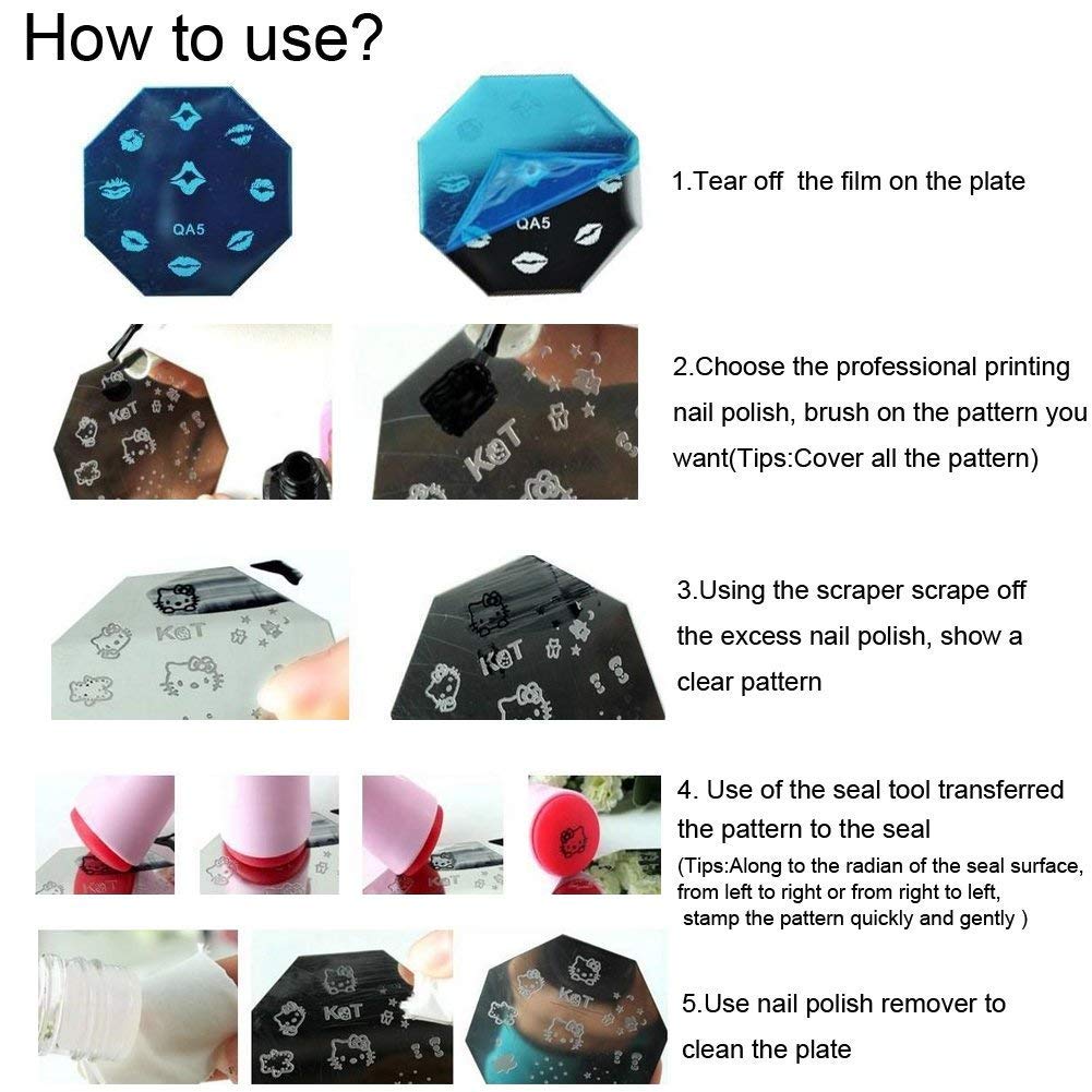SYGA 1 Piece Cooi_002 Style Nail Plates Nail Art Image Stamping Plates Nail Sticker