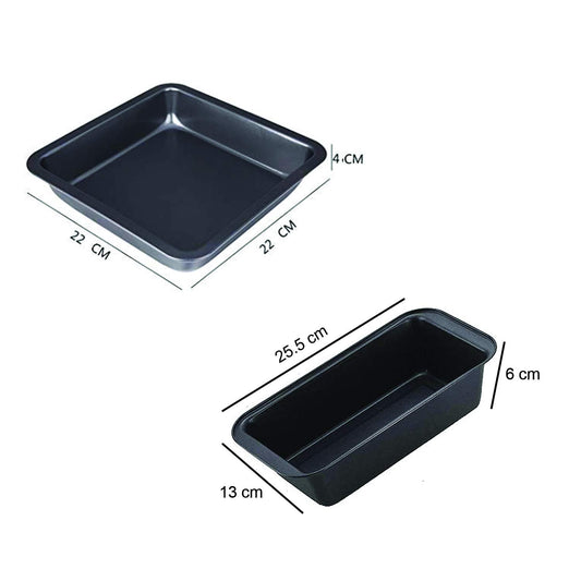 Syga Non Stick Carbon Steel Bread Baking Tray Combo