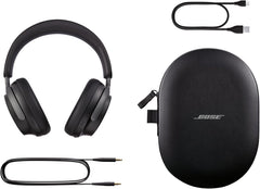 Bose New Quietcomfort Ultra Wireless Noise Cancelling in Ear Headphones with Spatial Audio, Over Ear Headphones with Mic, Up to 24 Hours of Battery Life, Black