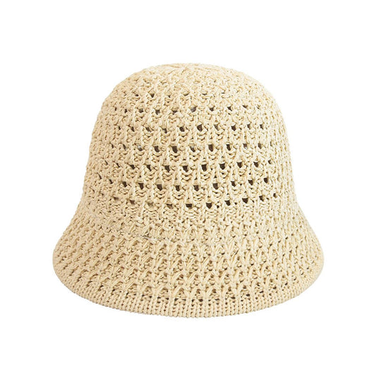 SYGA Summer Sun Protection Knitted Bucket Hat Acrylic for Women (abov 15 Years) Khaki