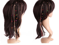 SYGA Girls Braided Wigs, Colorful Hair Accessories, Braided Hair Clips(Gripper beads Flowers)