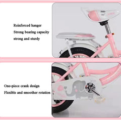 SYGA Bicycles for Kids 5-9 Years Children's Basket Bicycle (18-INCH,Pink)