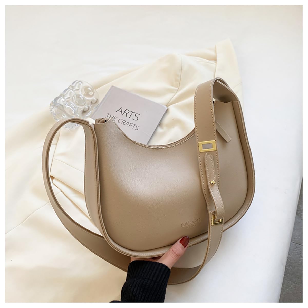 SYGA Fashion Small Bag Women's Bag Popular Shoulder Messenger Bag (DarkCream)