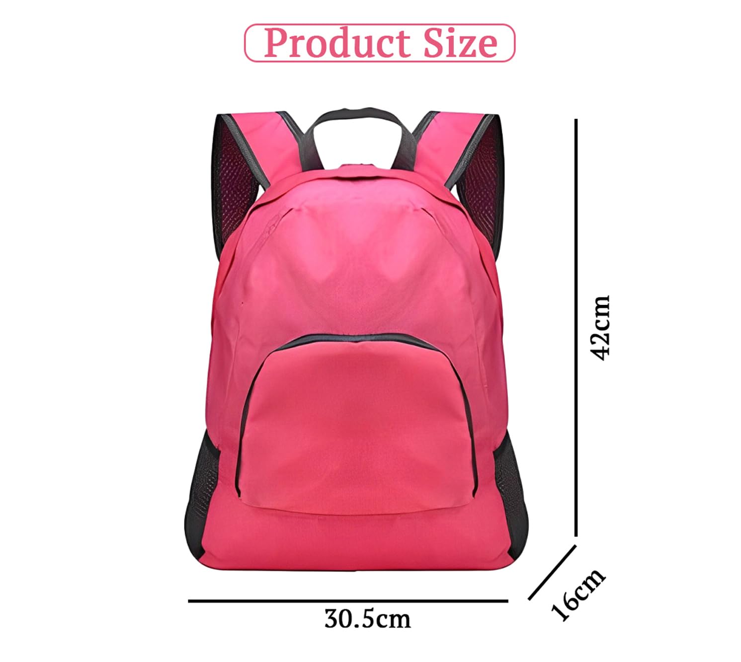 SYGA Outdoor Travel Foldable Backpack Waterproof Backpack With Mini Bag Stay-Clean Backpack for Camping, Hiking, Travelling, Outdoor Activities(Rose Pink)