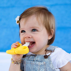 Syga Baby Banana Training Toothbrush and Teether (Yellow)
