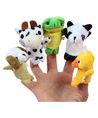 syga Plush Animal Finger Puppets Multi Color - 10 Pieces