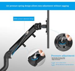SYGA Monitor Arm for Screens up to 32 Inches, Black, Height Adjustable Stand Fits Most Flat Panel Displays