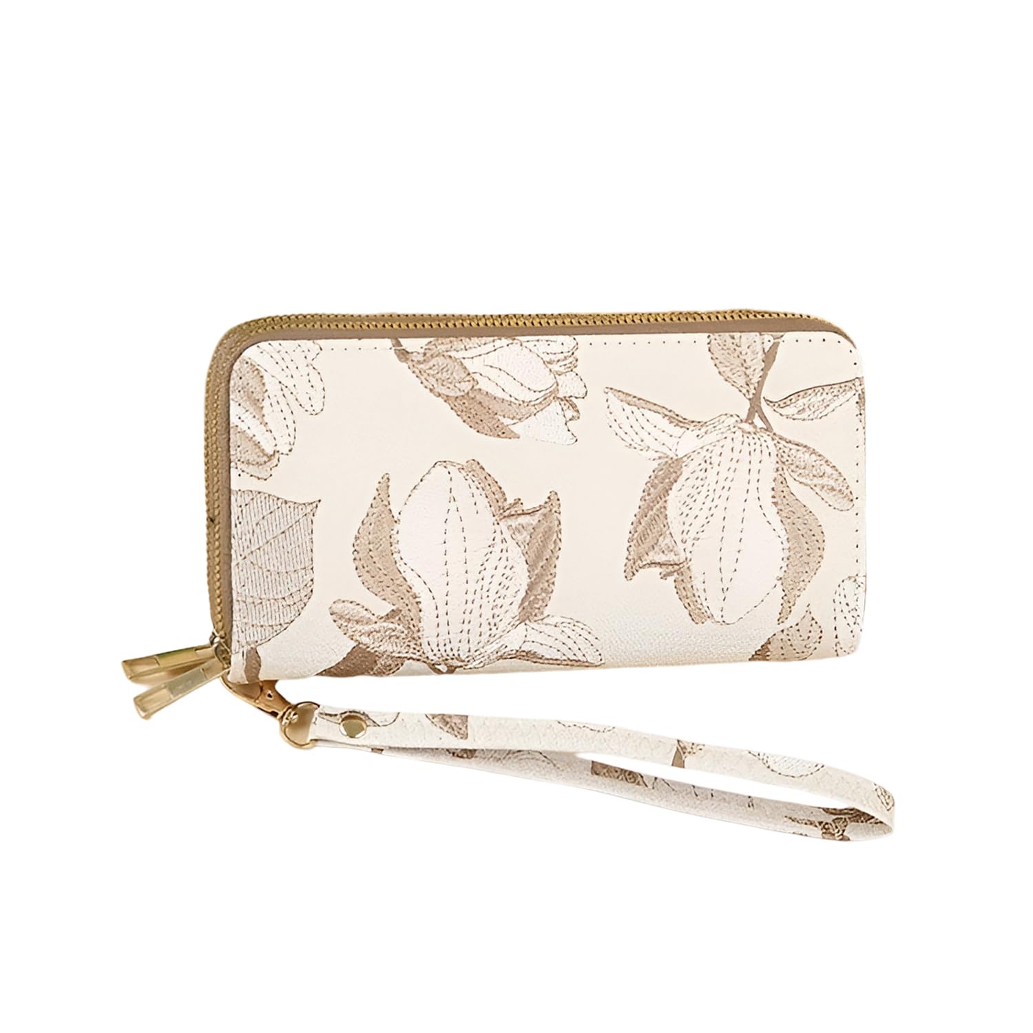 SYGA Women's  Zip-Around  Wallet with Flower Pattern, Card and Coin Holder