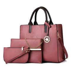 SYGA 3-Piece Women's Handbag, Sling Bag & Wallet Set | Large Capacity Handbag Set | Stylish Shoulder Tote for Daily & Party Use