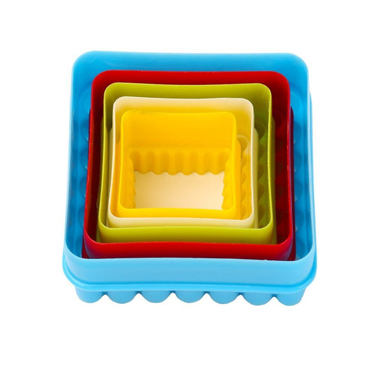 SYGA Square Shape Cookie Cutter Set 5 Pieces Set Mold for Biscuit Sandwich Cut