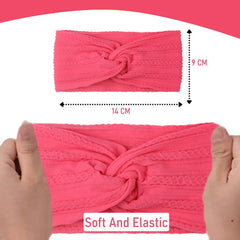 SYGA Baby Headband Nylon Soft Stretchable Bow Hairbands For Newborn Infant Toddler Kids 0-3 Year (Black)