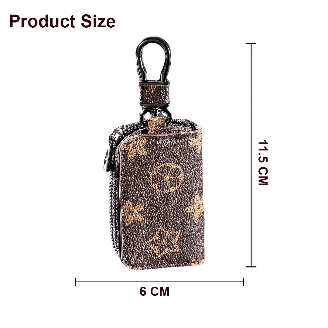 SYGA Car Key Bag Creative Style Car Zipper Fashion Protective Case for Men and Women(Star-Brown-Style-2)