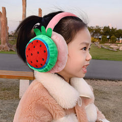 SYGA Winter Fashion Cute Plush Earmuffs Pineapple Cartoon Design Suitable For 10 Years Above