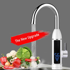 SYAG Electric Instant 3 Second Hot Water Faucet Hot and Cold Dual Use LED Display - White