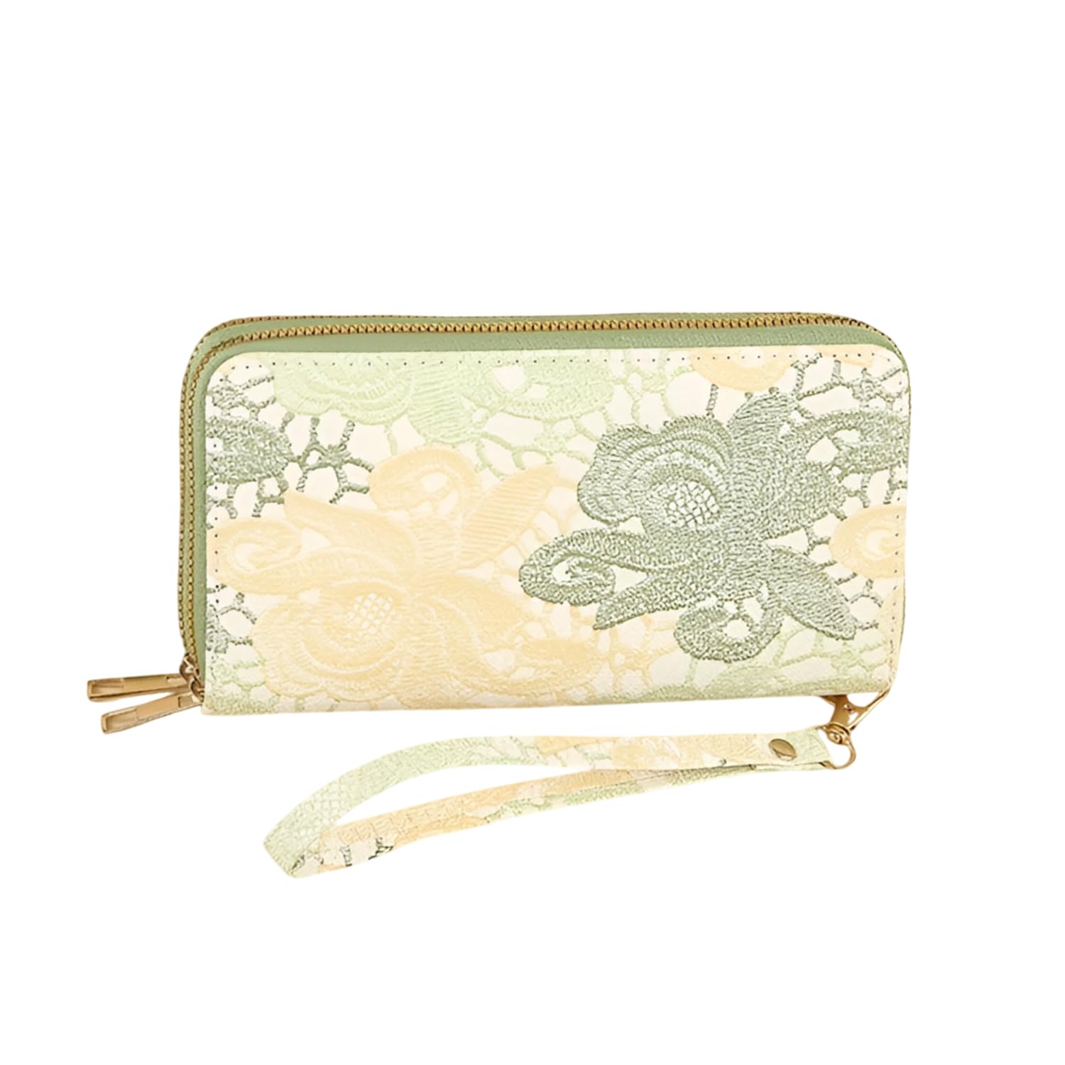 SYGA Women's  Zip-Around  Wallet with Flower Pattern, Card and Coin Holder
