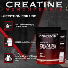 NAKPRO NUTRITION Micronised Creatine Monohydrate | 100g (25 Servings) | Pink Guva | Trustified Certified | Rapid Absorption Pre/Post Workout