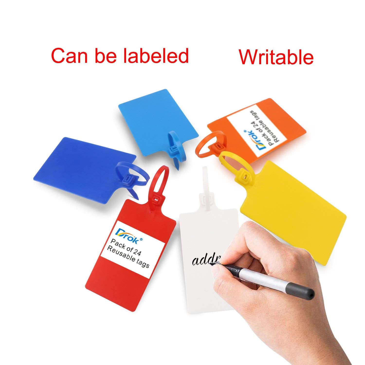 SYGA 10 Pieces Disposable Plastic Seal Express Label Large Signage Strap Logistics Seal Sticker Label Lock