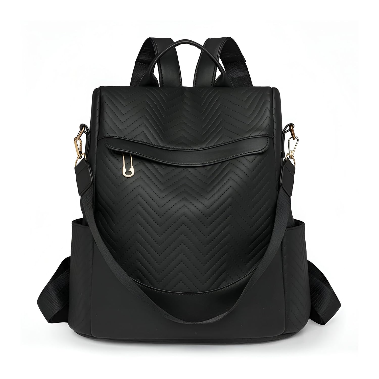 SYGA Women Stylish Backpack – Elegant Chevron Pattern with , Ideal for Travel, Work, and Daily Use