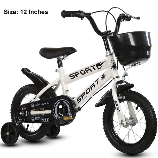 SYGA 12" Baby Balance Bike with Stable Training Wheels_Red