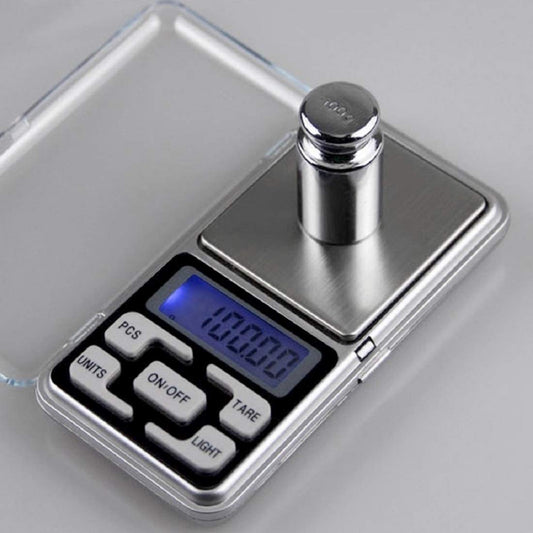 Syga Digital Pocket Scale for Jewelry and Food - Mini Countertop Size - 500/0.1g - Cover Doubles as Tray, White