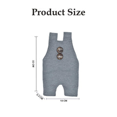 MOMISY Baby Photography Prop Outfit, Dungaree Costume, 0-3 Months, Newborn (IN, Age, 0 Months, 3 Months, Regular, Baby, Grey)
