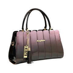 SYGA Elegant Color Contrast Tote Bag – Horizontal Square Medium-Soft Handbag with Design for Everyday Use