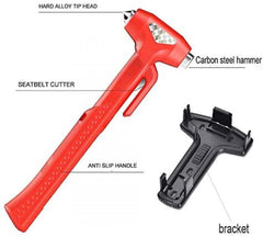 SYGA Emergency Window Breaking Tool with Long Handle, Escape LifeSaving Hammer Car Safety Hammer for Large Car, Bus - Black