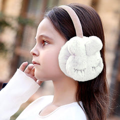 SYGA Children's Cute Grey Rabbit Style Winter Cold Protection Soft Earmuffs Suitable For 10 Years Above