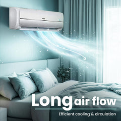 Haier 1 Ton 3 Star Twin Inverter Split AC (Copper, 7 in 1 Convertible, Frost Self Clean, HD Filter, Cools at 54Â°C, Long Air Throw - HSU11V-TMS3BN-INV,White)