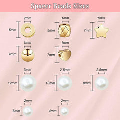 SYGA Beads for Kids Crafts Children's Jewelry Making Kit DIY Bracelets Necklace Hairband and Rings Craft Kits Birthday for 4, 5, 6, 7-Year-Old Little Girls-Multicolor (DIYBeadsSet-28)