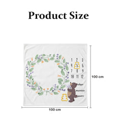 MOMISY Baby Milestone Blanket and Props for Baby's |1 to 12 Months Prop |Baby Bedding |Ac Room Blanket for Summer|Newborn| Infants Winter Blanket(Bear)