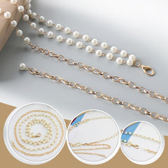 SYGA Pearl Waist Chain Belt Adjustable Decorative Belt Hollowed Tassel Waist Belts Suitable Size for Waist 26-40