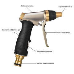 SYGA Metal Garden Spray,Metal Watering Nozzle,Leak -Proof Hand Sprayer Hose Gun for Washing Dogs, Pets and Car Wash
