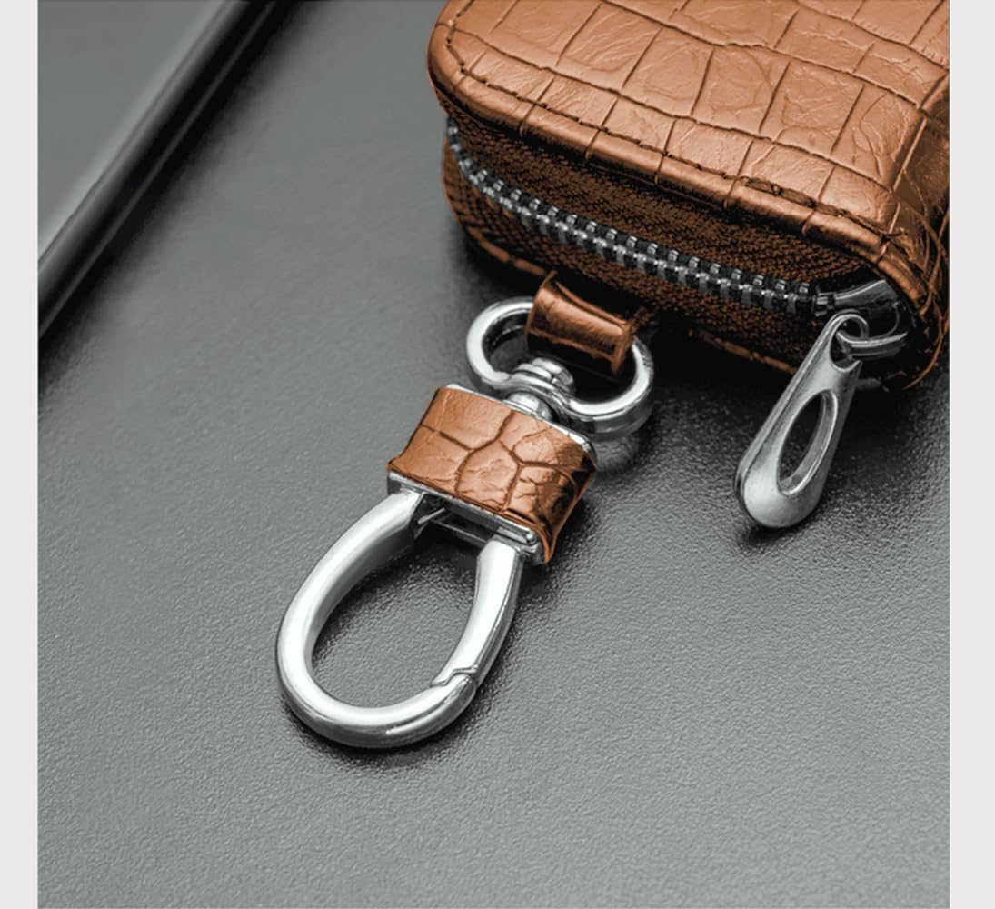 SYGA Car Key Bag Creative Style Car Zipper Fashion Protective Case for Men and Women(Key-Khaki)