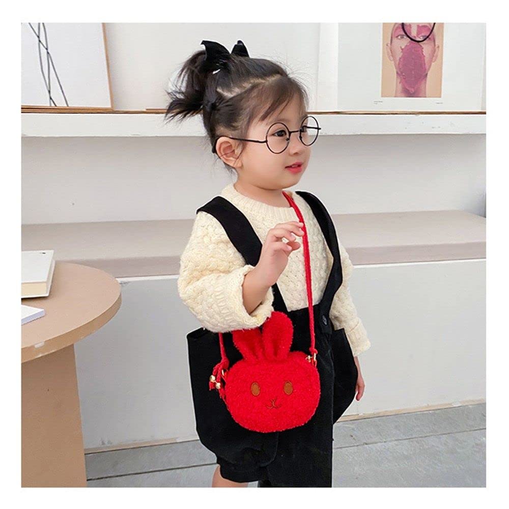 SYGA Children Girls Messenger Bag Coin Purse Small Bunny Rabbit Cat Cartoon Shoulder Bag (Beige (Cat))
