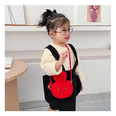 SYGA Children Girls Messenger Bag Coin Purse Small Bunny Rabbit Cat Cartoon Shoulder Bag (Beige (Cat))
