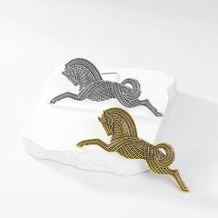 SYGA Brooch Pin Fashion Electroplated Alloy Jewellery Pin Vintage Clothing Accessories Decoration Horse Style Brooches For Men's & Women- S240