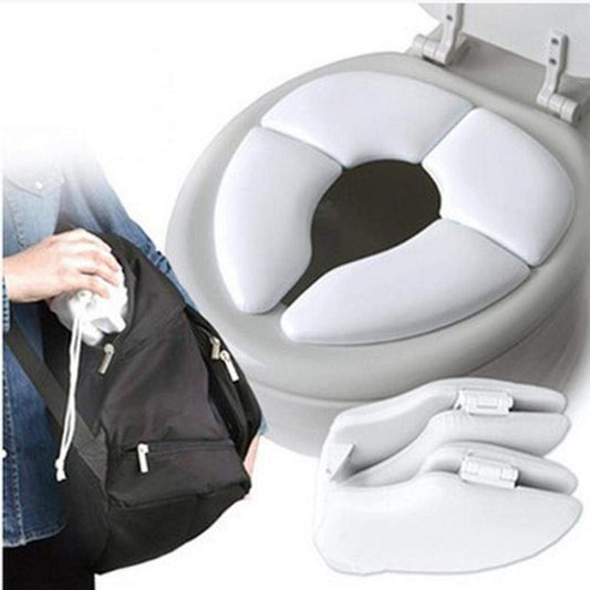 Syga Traveller Folding Padded Portable Kids Toilet Seat, White