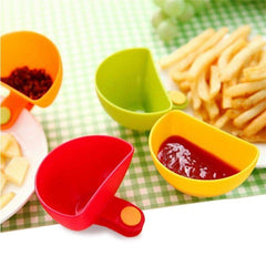 SYGA Set of 4 Coloured Party Dip Clips Bowl Clip for Plates Sauce Cups