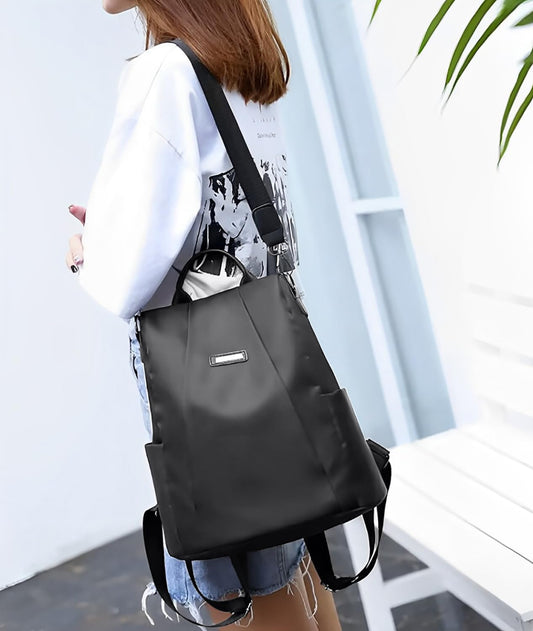 SYGA Women Backpacks Simple And Versatile Oxford Cloth Women's Bag (Black)