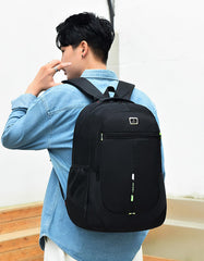 SYGA Backpack for Boys & Girls Large Capacity Business,School Oxford Cloth Backpack(Black Red)