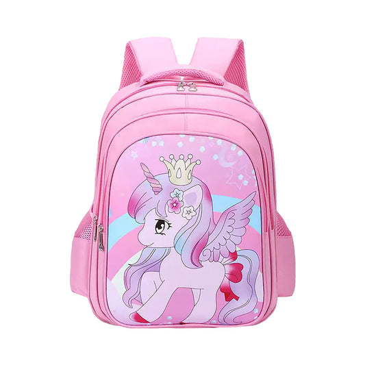 SYGA Kids School Bag Cute Pegasus Design, Lightweight Backpack for Elementary school students (Pink)