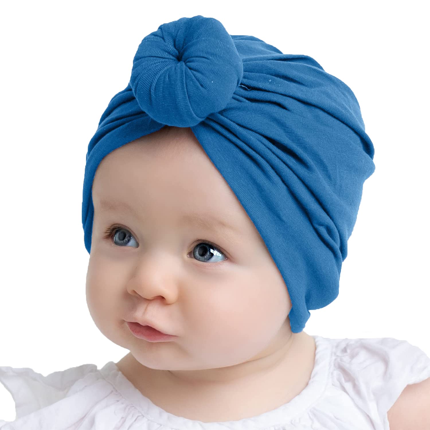 SYGA Unisex Cotton Turban Hat (Pack Of 1) (TurbonHeadWrap_Black_Black_S)