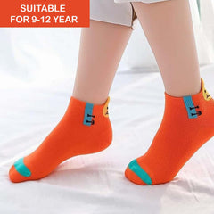 MOMISY 5 Pairs Baby Kids Girl Boys Tube Socks Toddlers Comfortable Ankel Length gifts (IN, Age, 9 Years, 12 Years, HappySmile)