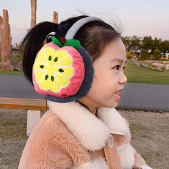 SYGA Winter Fashion Cute Plush Earmuffs Pineapple Cartoon Design Suitable For 10 Years Above